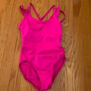 Hot pink dance leotard